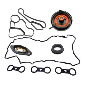 Engine Valve Cover Gasket Set11127582245+Eccentric Shaft Actuator Gasket Sensor Seal11127559699+Camshaft Adjuster 11127552280+Valve Cover11127552281 +Oil Filter Housing Gasket 11428637820+821 for BMW