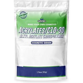 Acrylates/c10-30 Alkyl Acrylate Crosspolymer (Ultrez 20) – 50 Gm (1.76 Oz), Pure Acrylate Crosspolymer Cosmetic Grade, Cosmetic Thickener, Raw Material for Cosmetic, Acrylate Crosspolymer Bulk