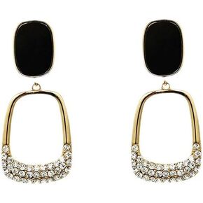 Vintage Earrings for Women, Dangle Hoop Earrings Trendy Design Crystal Cubic Zirconia Gothic Jewlery Earring for Halloween Porm Party