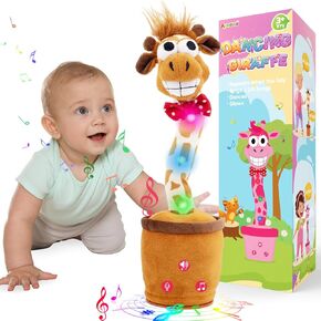 Aywewii Dancing Talking Giraffe Toy, Volume Adjustable Baby Toy Repeats Sings Mimicks Toddler Toys with 120 Songs Recording What You Say Gifts for Birthday Kids Toys for 3 4 5 6+ Year Olds