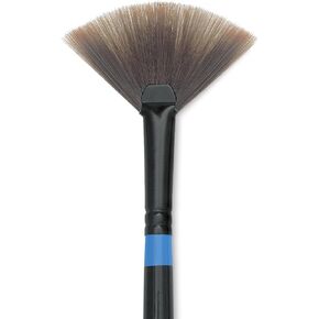 Utrecht Manglon Synthetic Brush - Fan, Size 8, Long Handle