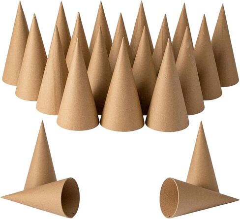 10 قطع من مخاريط الورق من Crafjie مفتوحة من الأسفل مقاس 10 × 4 بوصة، مخروط ورقي للمشروعات الفنية التي تصنعها بنفسك، وأقزام عيد الميلاد، وشجرة عيد الميلاد، وقبعة عيد الميلاد، وديكورات الهالوين، والحرف اليدوية وديكور العطلات، بني in Kuwait