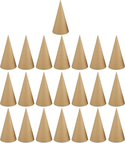 10 قطع من مخاريط الورق من Crafjie مفتوحة من الأسفل مقاس 10 × 4 بوصة، مخروط ورقي للمشروعات الفنية التي تصنعها بنفسك، وأقزام عيد الميلاد، وشجرة عيد الميلاد، وقبعة عيد الميلاد، وديكورات الهالوين، والحرف اليدوية وديكور العطلات، بني in Kuwait