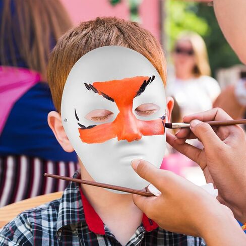 Hiboom 80 Pcs DIY Full Face Masks Paintable Paper Mask Paper Mache Masks Masquerade Mask, Halloween Mask and Classroom Art in Saudi Arabia