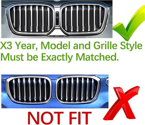 Automotive Grill Inserts for BMW X3 G01 2022 2023 2024(NOT for M AWD) 7-Beam, Front Grille Accessories in Kuwait