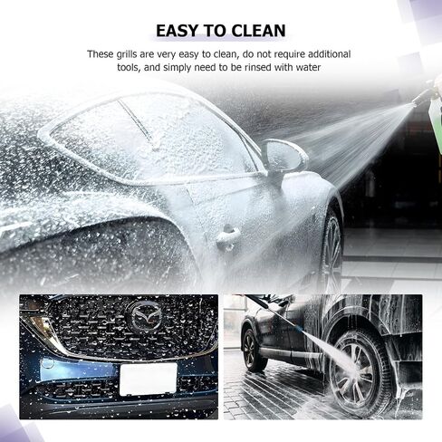 LUWU Front Grill Mesh Compatible With 2022 2023 2024 2025 Mazda CX-5 Front Mesh Grill Inserts Trims Front Mesh Grille Cover Guard for 2024 2025 Mazda CX5 Car Exterior Accessories ABS Material, 2PCS in Saudi Arabia