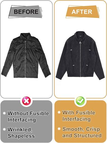 واجهة قابلة للانصهار غير منسوجة ثقيلة الوزن - 11.8 بوصة × 30.6 ياردة، واجهة بيضاء غير منسوجة، واجهة من البوليستر أحادية الجانب لخياطة القماش، مستلزمات الحرف اليدوية in Kuwait