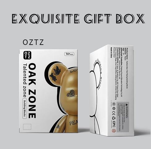 مجموعة مكعبات بناء الدب من OZTZ - لعبة إبداعية لألعاب بناء الدب ثلاثية الأبعاد عناصر ديكور من الطوب (قوس قزح) in Saudi Arabia