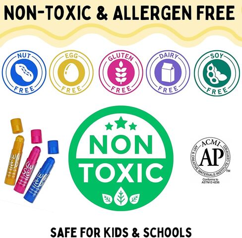 أعواد طلاء تمبرا صلبة من كويك ستيكس، 10 ألوان جوهرية، أعواد طلاء قابلة للغسل للأطفال، تجفيف سريع للغاية، غير سامة، خالية من مسببات الحساسية، أعواد طلاء بألوان الجوهرة، طلاء للأطفال والأطفال الصغار in Kuwait