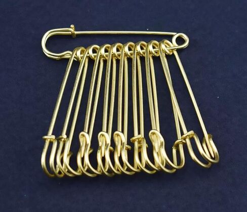 Safety Pins, 2" Large Safety Pins, Set of 60, Large Safety Pins, Clothing Safety Pins, Blankets, Crafts, Skirts, Short Skirts, Oversized Heavy Duty Safety Pins (Gold) in Saudi Arabia