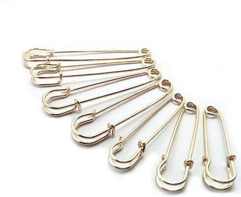 Safety Pins, 2" Large Safety Pins, Set of 60, Large Safety Pins, Clothing Safety Pins, Blankets, Crafts, Skirts, Short Skirts, Oversized Heavy Duty Safety Pins (Gold) in Saudi Arabia