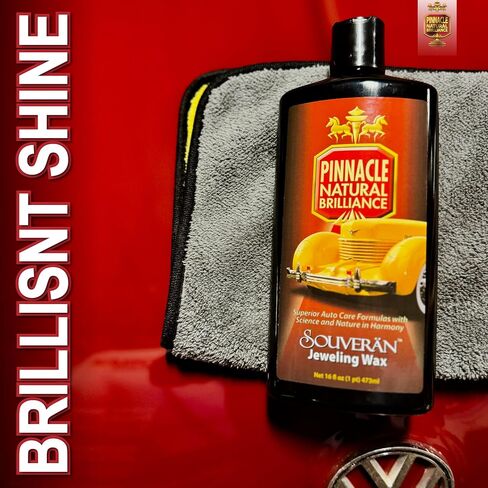 Pinnacle Souveran Jeweling Wax – All-in-One Carnauba-Infused Wax for Deep Shine & Scratch Removal, 3-Month Protection, 16 fl oz. in Saudi Arabia