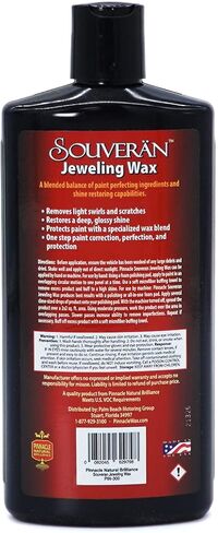 Pinnacle Souveran Jeweling Wax – All-in-One Carnauba-Infused Wax for Deep Shine & Scratch Removal, 3-Month Protection, 16 fl oz. in Saudi Arabia