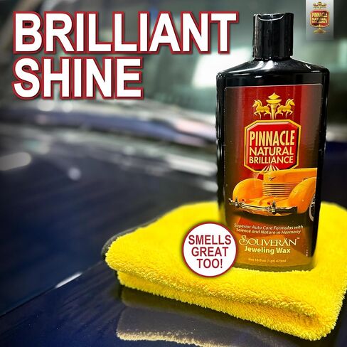 Pinnacle Souveran Jeweling Wax – All-in-One Carnauba-Infused Wax for Deep Shine & Scratch Removal, 3-Month Protection, 16 fl oz. in Saudi Arabia