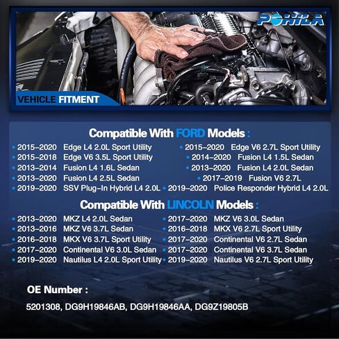 مجموعة محرك منفاخ سخان HVAC الأمامي متوافقة مع سيارات Ford & Lincoln - لسيارة Continental 2017-2020، Edge 2015-2024، Fusion 2013-2020، MKX 2016-2018، MKZ 2013-2020، Nautilus 2019-2023 in Kuwait