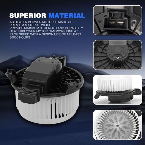 مجموعة محرك منفاخ سخان HVAC الأمامي متوافقة مع سيارات Ford & Lincoln - لسيارة Continental 2017-2020، Edge 2015-2024، Fusion 2013-2020، MKX 2016-2018، MKZ 2013-2020، Nautilus 2019-2023 in Kuwait