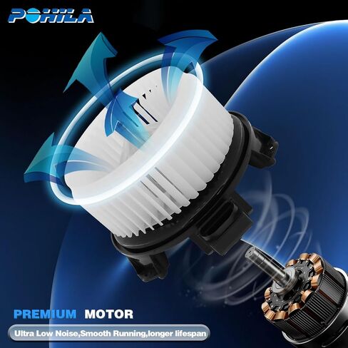 مجموعة محرك منفاخ سخان HVAC الأمامي متوافقة مع سيارات Ford & Lincoln - لسيارة Continental 2017-2020، Edge 2015-2024، Fusion 2013-2020، MKX 2016-2018، MKZ 2013-2020، Nautilus 2019-2023 in Kuwait