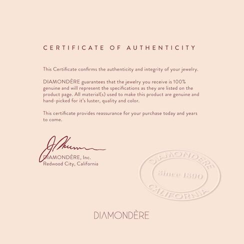 أقراط هاجي من الماس الطبيعي والمعتمد من Diamondere مع سحر هالة من الأحجار الكريمة المتدلية من الذهب الأبيض عيار 14 قيراط | أقراط صغيرة 0.80 قيراط للنساء in Kuwait