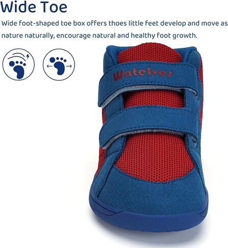 WateLves Toddler Wide Barefoot Shoes Boys Girls Little Kid High Top Minimalist Sneakers | Zero-Drop Healthy Sole | Natural to Grow in Saudi Arabia