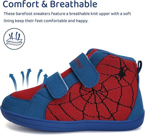 WateLves Toddler Wide Barefoot Shoes Boys Girls Little Kid High Top Minimalist Sneakers | Zero-Drop Healthy Sole | Natural to Grow in Saudi Arabia