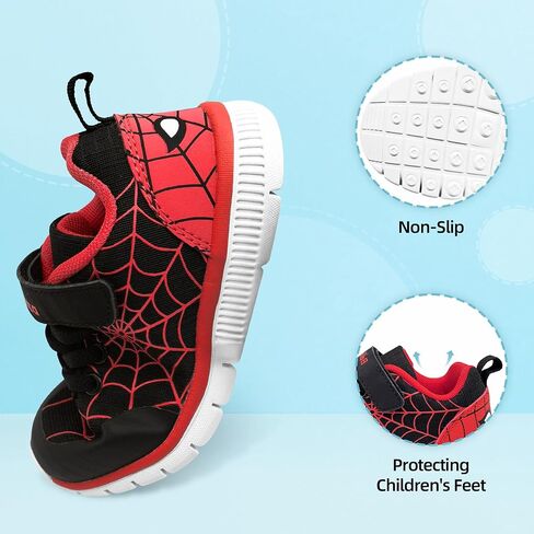 Toddler Boys Girls Breathable Mesh Sneakers with Hook-and-Loop Closure Flexible Sole and Protective Toe Cap – Lightweight Casual Shoes for Everyday Wear in Saudi Arabia