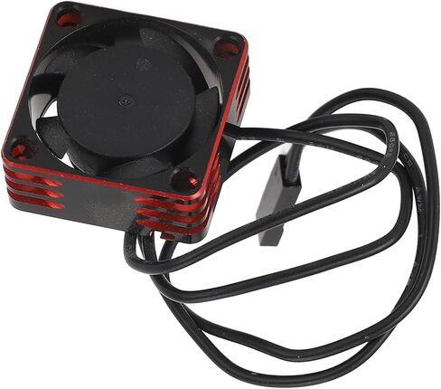 Uxsiya Brushless Motor ESC Cooling Fan, High Speed Dissipation 25x25mm Aluminium Alloy RC Electric Motor Cooling Fan Solid Construction Universal Fit for RC Car (Red) in Saudi Arabia