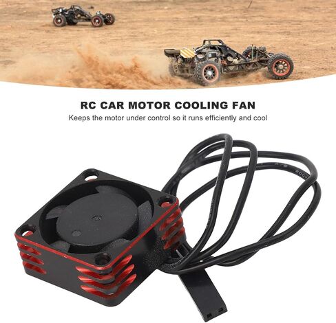 Uxsiya Brushless Motor ESC Cooling Fan, High Speed Dissipation 25x25mm Aluminium Alloy RC Electric Motor Cooling Fan Solid Construction Universal Fit for RC Car (Red) in Saudi Arabia