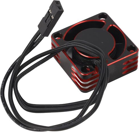 Uxsiya Brushless Motor ESC Cooling Fan, High Speed Dissipation 25x25mm Aluminium Alloy RC Electric Motor Cooling Fan Solid Construction Universal Fit for RC Car (Red) in Saudi Arabia