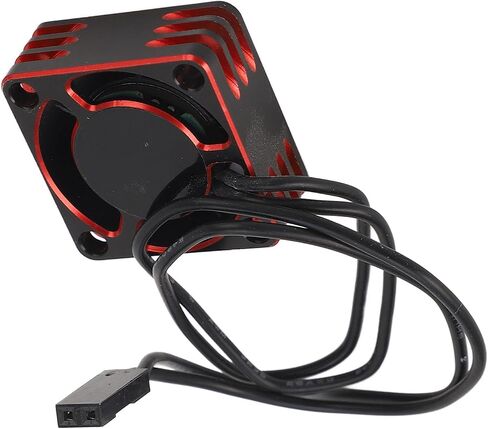 Uxsiya Brushless Motor ESC Cooling Fan, High Speed Dissipation 25x25mm Aluminium Alloy RC Electric Motor Cooling Fan Solid Construction Universal Fit for RC Car (Red) in Saudi Arabia