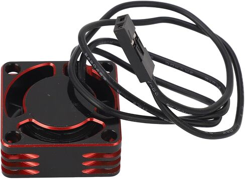 Uxsiya Brushless Motor ESC Cooling Fan, High Speed Dissipation 25x25mm Aluminium Alloy RC Electric Motor Cooling Fan Solid Construction Universal Fit for RC Car (Red) in Saudi Arabia