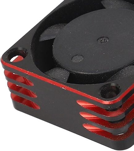 Uxsiya Brushless Motor ESC Cooling Fan, High Speed Dissipation 25x25mm Aluminium Alloy RC Electric Motor Cooling Fan Solid Construction Universal Fit for RC Car (Red) in Saudi Arabia
