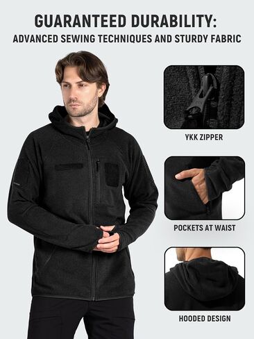 FREE SOLDIER Adventurer Hooded Men's Fleece jacket Coat in Saudi Arabia