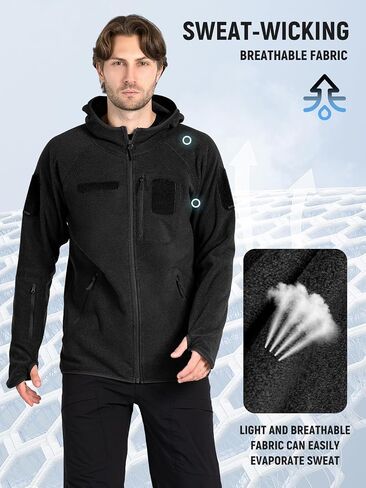 FREE SOLDIER Adventurer Hooded Men's Fleece jacket Coat in Saudi Arabia
