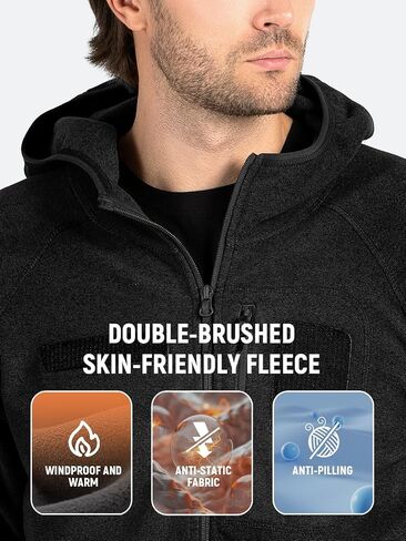 FREE SOLDIER Adventurer Hooded Men's Fleece jacket Coat in Saudi Arabia