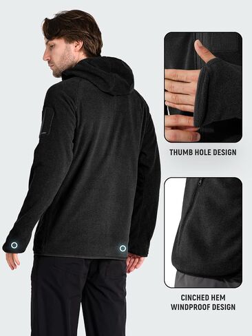 FREE SOLDIER Adventurer Hooded Men's Fleece jacket Coat in Saudi Arabia
