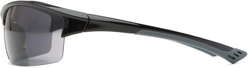 Sport & Wrap-Around Bifocal Reading Sunglasses in Matte Black with Smoke Lenses by Readers.com | The Roster | +3.00 in Saudi Arabia