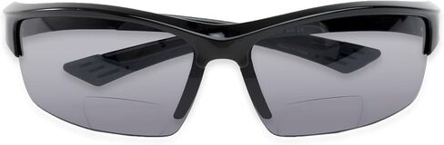 Sport & Wrap-Around Bifocal Reading Sunglasses in Matte Black with Smoke Lenses by Readers.com | The Roster | +3.00 in Saudi Arabia
