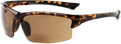 Sport & Wrap-Around Bifocal Reading Sunglasses in Matte Black with Smoke Lenses by Readers.com | The Roster | +3.00 in Saudi Arabia
