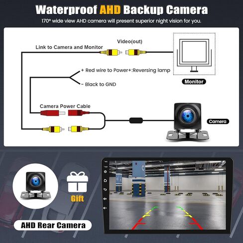 [2+32G] ستيريو سيارة Android 13 لسيارة Mitsubishi Lancer 2008-2017 مع Apple Carplay&Android Auto، راديو سيارة 10.1 بوصة مع رابط مرآة بلوتوث FM/RDS راديو WiFi GPS SWC مزدوج USB+AHD كاميرا احتياطية in Kuwait