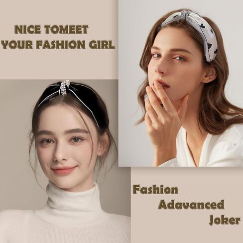 Fashion Knotted Headbands for Women 4 Pack Hairbands.Non Slip Head Bands for Women's Hair Top Knot Headband for Girls.Practical Comfortable Hair Accessories for All Occasions in Saudi Arabia