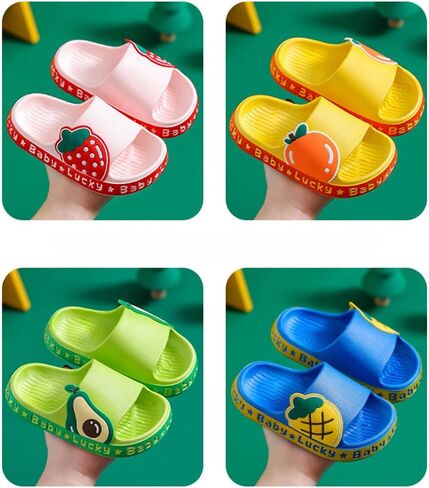 Kids Fruit Slippers Cute Slipper Home Slippers Indoor Slippers For Toddle Kids Boys Girls in Kuwait