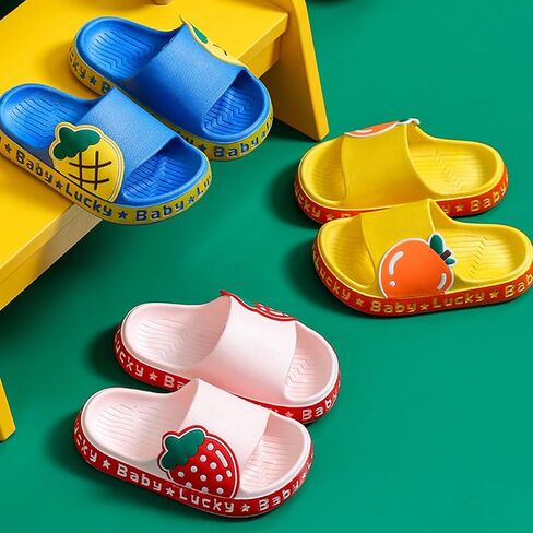 Kids Fruit Slippers Cute Slipper Home Slippers Indoor Slippers For Toddle Kids Boys Girls in Kuwait