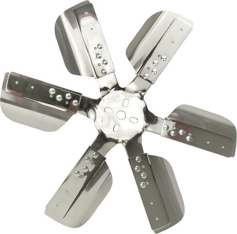 Derale 17218 Heavy Duty Fan Blade Series 1000 18" Polished Chrome Stainless Steel Flex Fan Standard Rotation in Saudi Arabia