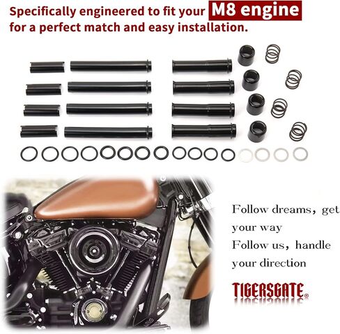 طقم غطاء Pushrod أسود متوافق مع 2017-2022 Harley Milwaukee ثمانية محركات Softail Touring in Saudi Arabia