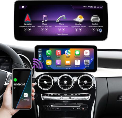 ستيريو سيارة اندرويد 11 بشاشة لمس 12.3 انش 6+128G لسيارة مرسيدس بنز فئة A/B W176 W246 GLA C117 X117 X156 2013-2015 مع NTG4.5/4.7، يدعم كاربلاي لاسلكي اندرويد وميرورلينك in Kuwait