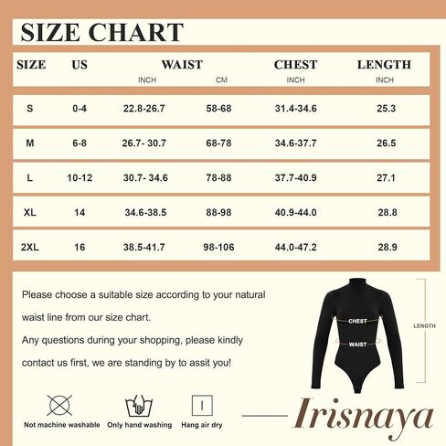 Irisnaya Women's Mock Turtleneck Long Sleeve Bodysuit Thong High Neck Body Suits Tops in Kuwait