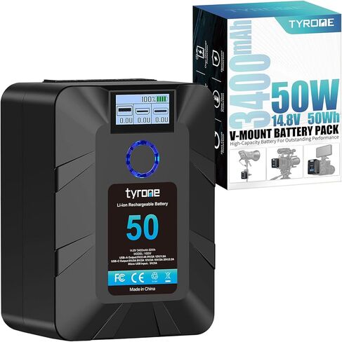 Tyrone 95Wh BP-95 V-Mount V Lock V شكل بطارية متوافقة مع كاميرا الفيديو DSLR مع منفذ D-Tap ومخرج USB 5 فولت in Kuwait
