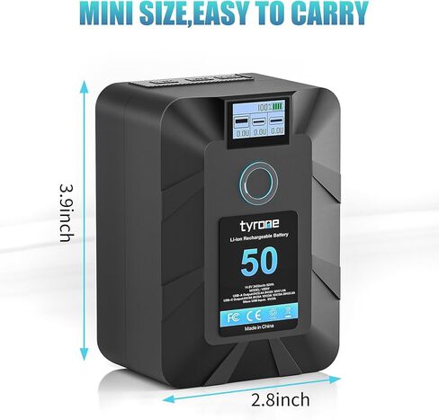 Tyrone 95Wh BP-95 V-Mount V Lock V شكل بطارية متوافقة مع كاميرا الفيديو DSLR مع منفذ D-Tap ومخرج USB 5 فولت in Kuwait