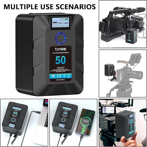 Tyrone 95Wh BP-95 V-Mount V Lock V شكل بطارية متوافقة مع كاميرا الفيديو DSLR مع منفذ D-Tap ومخرج USB 5 فولت in Kuwait