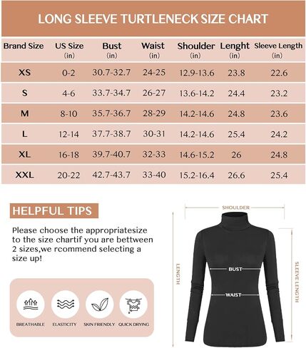 Womens Long Sleeve Turtleneck Thermal T-Shirts Mock Neck Underwear Fashion Tops for Winter Cold Weather in Kuwait